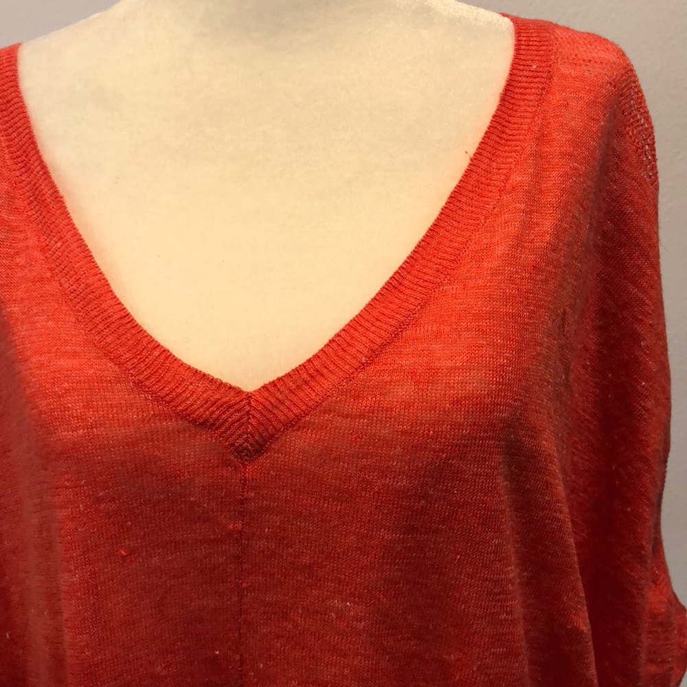 Zadig & Voltaire coral woven top with mesh detail - Picture 3 of 8